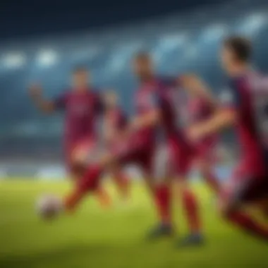 Key players showcasing their skills during a match