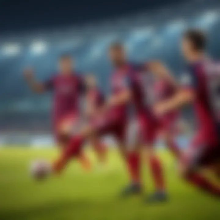 Key players showcasing their skills during a match