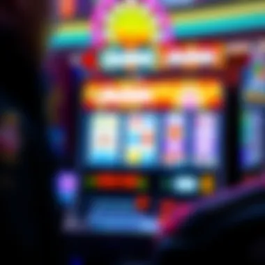 Vibrant Slot Machine Graphics Colorful slot machine display with vibrant graphics