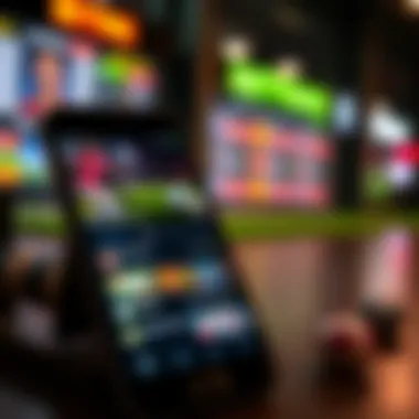 A smartphone displaying various sports betting options