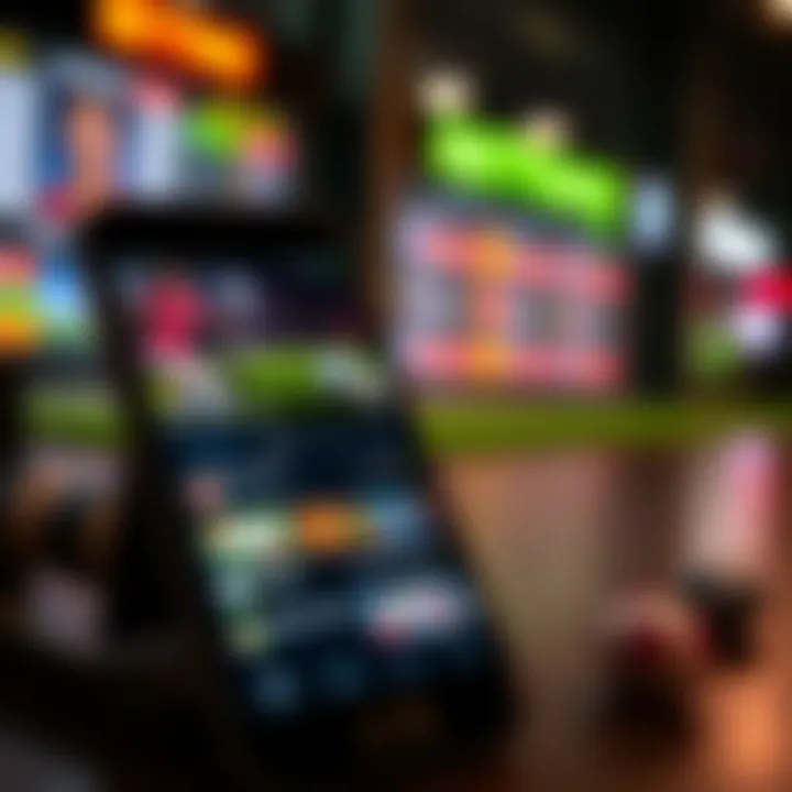 A smartphone displaying various sports betting options