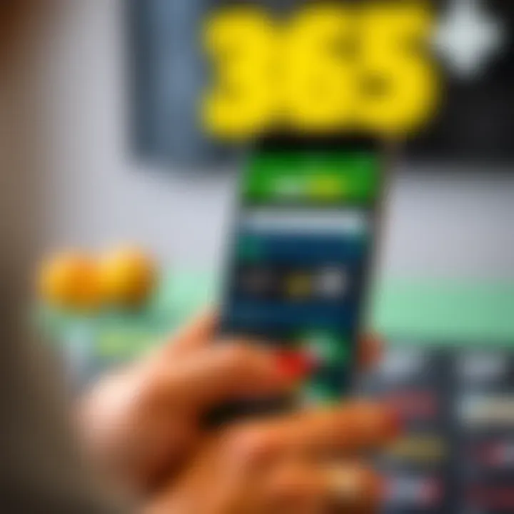 Mobile User Experience on bet365 User interface of bet365 for mobile devices