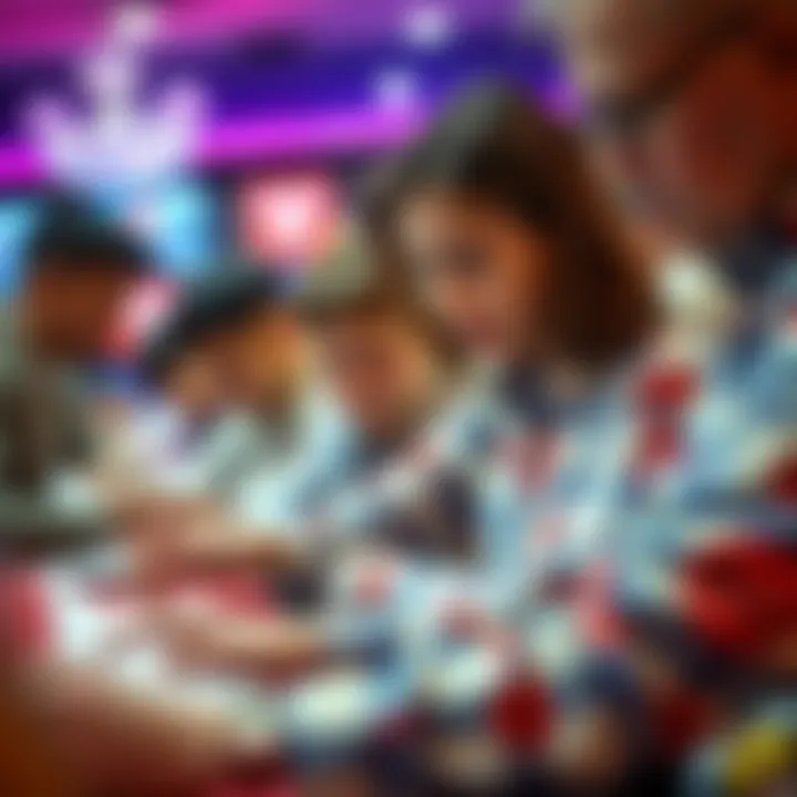 Players focusing on their Bingo cards