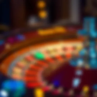 The Thrill of Roulette A roulette wheel spinning with colorful chips