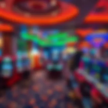 Exploring the Casino Floor A vibrant casino floor filled with various gaming tables