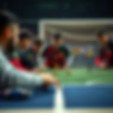 Clermont players strategizing during a match