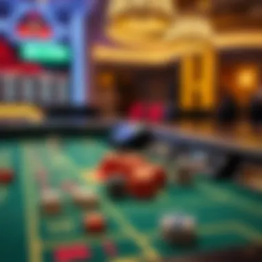 Craps Betting Options Illustration of a craps table showcasing various betting options