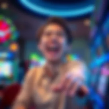 The Thrill of Engaging with Free Slots A joyful player enjoying the excitement of a free slot game