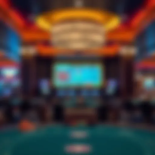 Inside the Euro Casino: A Visual Delight An elegant casino interior with vibrant lighting