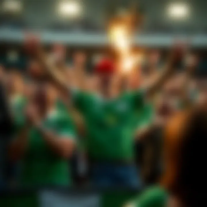 Passionate Fans of Ferencvaros Celebrating Fans celebrating Ferencvaros victory