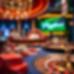 Diverse types of online casino games represented visually