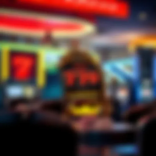 Illustration of jackpot mobile casino concept