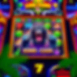 An engaging view of the King Kong Cash slot machine interface showcasing vibrant graphics and animations