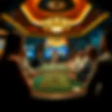 Immersive Experience in Live Casino An immersive view of a live casino table with a dealer and players engaged.