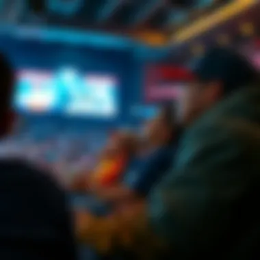 A community gathering watching an MLB game together