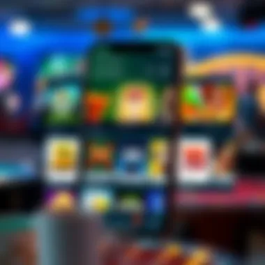 Modern Mobile Casino App Design A modern mobile casino app interface showcasing various games