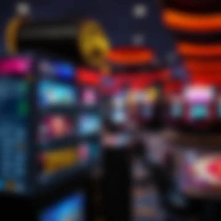 An innovative casino technology interface displaying interactive features