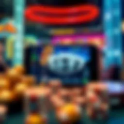 Futuristic online casino app interface