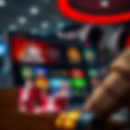 A visually appealing online casino interface showcasing various games