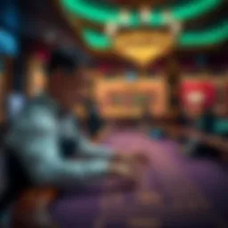 A captivating scene of a live dealer in action at a baccarat table