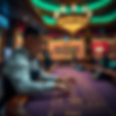 Engaging Live Dealer Experience A captivating scene of a live dealer in action at a baccarat table