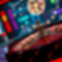 Virtual roulette wheel in action