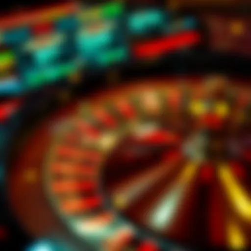 Digital Roulette Experience A vibrant online roulette wheel spinning with digital animations