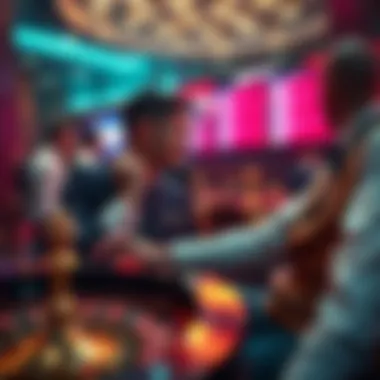 Strategic Betting in Online Roulette A player engaging in online roulette, analyzing betting strategies