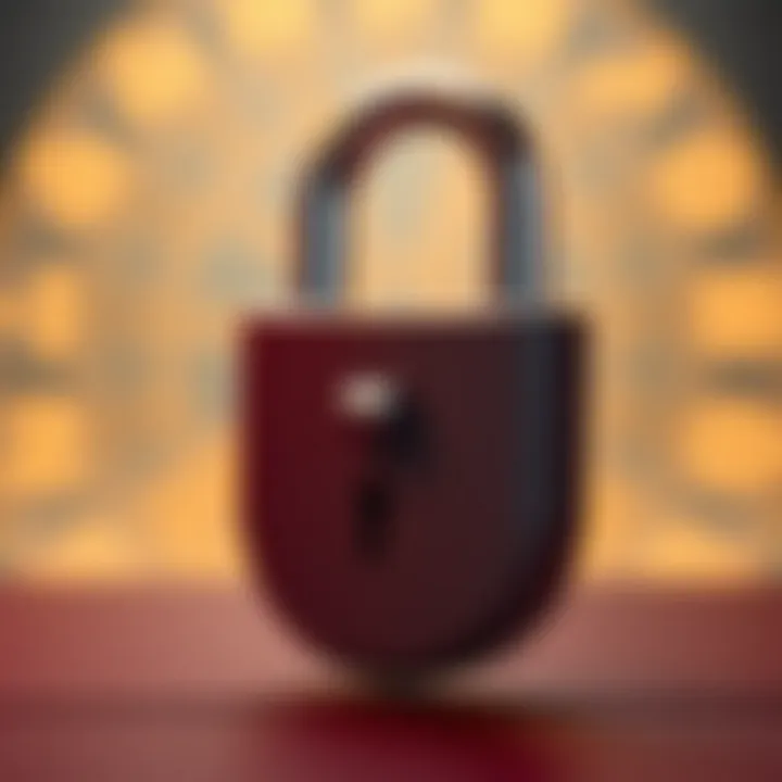 A secure lock symbolizing safety tips for online gambling