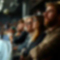 Spectators enjoying a live sports event