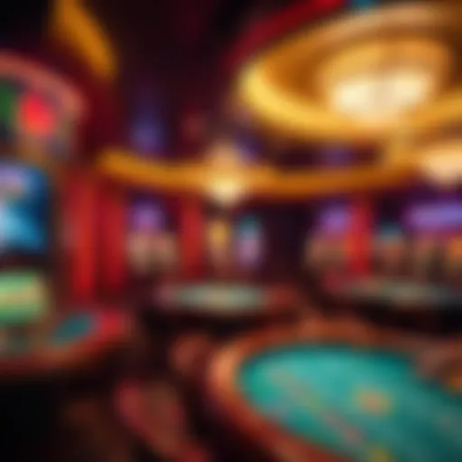 Captivating Interior of a Swedish Live Casino A vibrant interior of a Swedish live casino showcasing gaming tables and ambiance