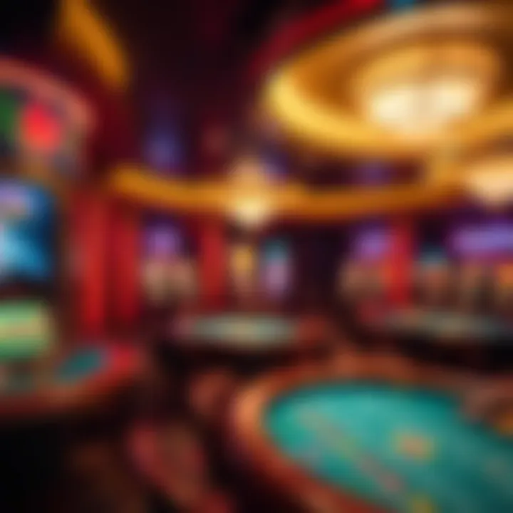 Captivating Interior of a Swedish Live Casino A vibrant interior of a Swedish live casino showcasing gaming tables and ambiance