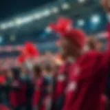 A vibrant match atmosphere showcasing Urawa Red Diamonds supporters