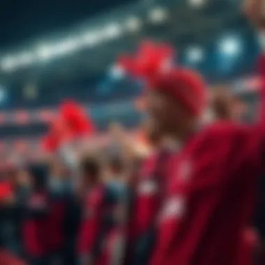 A vibrant match atmosphere showcasing Urawa Red Diamonds supporters