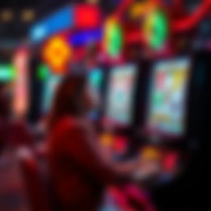 An engaging user experience illustration depicting a player immersed in a virtual slot game.