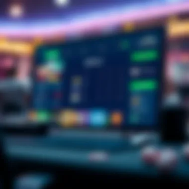 User interface showcasing betting features.