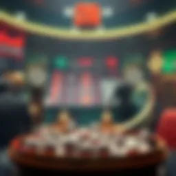 Conceptual illustration of lottery betting strategies